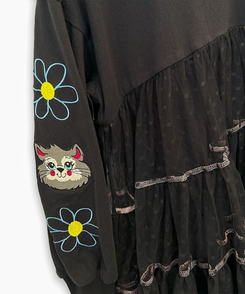KawaeKayo(カワエカヨ)の「キティチュニックロンT(Tシャツ/カットソー・レディース・ブラック/ホワイト/ラベンダー・FREE)」の11枚目の写真