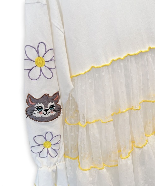KawaeKayo(カワエカヨ)の「キティチュニックロンT(Tシャツ/カットソー・レディース・ブラック/ホワイト/ラベンダー・FREE)」の13枚目の写真