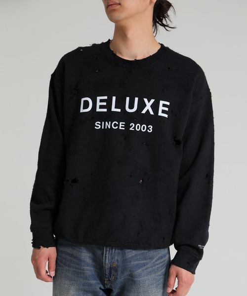 DELUXE（デラックス）の「DELUXE LOGO SAVAGE CREW（スウェット・メンズ・ブラック/グレー・X-LARGE/LARGE/MEDIUM/SMALL）」の2枚目の写真