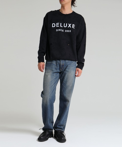 DELUXE（デラックス）の「DELUXE LOGO SAVAGE CREW（スウェット・メンズ・ブラック/グレー・X-LARGE/LARGE/MEDIUM/SMALL）」の4枚目の写真