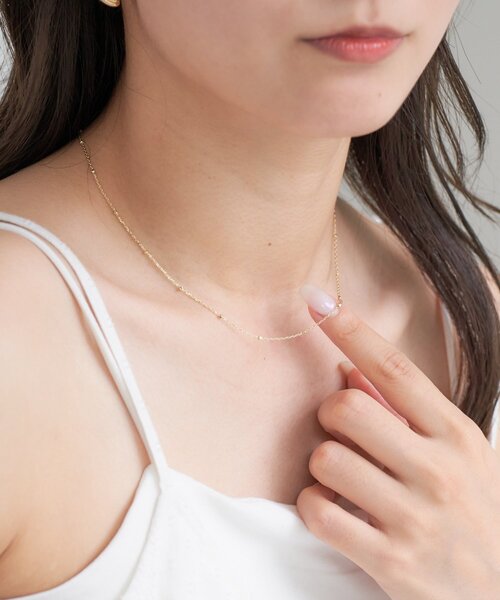 ネックレス・ペンダント Flat Dot Choker #7870 Pearl_Dot_Gold_Choker.jpg?v=