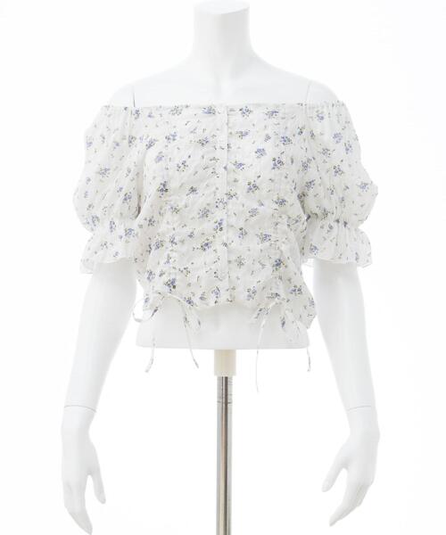 INGNI（イング）の「花柄ドロストオフショルブラウス（シャツ/ブラウス・レディース・ホワイト×ブルー/ブラック×ブルー・M）」の13枚目の写真