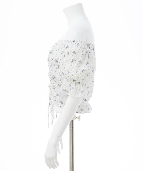 INGNI（イング）の「花柄ドロストオフショルブラウス（シャツ/ブラウス・レディース・ホワイト×ブルー/ブラック×ブルー・M）」の14枚目の写真