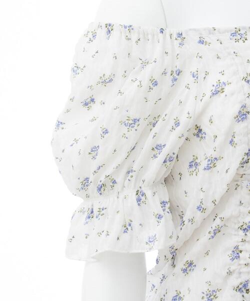 INGNI（イング）の「花柄ドロストオフショルブラウス（シャツ/ブラウス・レディース・ホワイト×ブルー/ブラック×ブルー・M）」の17枚目の写真