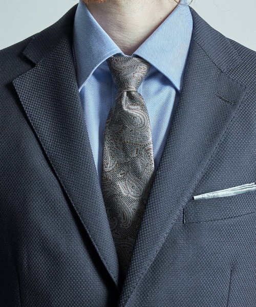 MEN'S BIGI（メンズビギ）の「【TIE YOUR TIE/タイユアタイ】ヴィンテージペイズリー柄ネクタイ（ネクタイ・メンズ・グレー/ターコイズブルー/ピンク・7）」の8枚目の写真