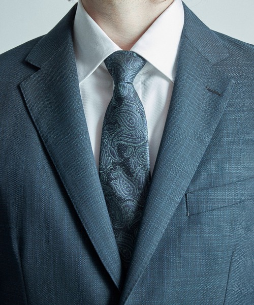 MEN'S BIGI（メンズビギ）の「【TIE YOUR TIE/タイユアタイ】ヴィンテージペイズリー柄ネクタイ（ネクタイ・メンズ・グレー/ターコイズブルー/ピンク・7）」の9枚目の写真