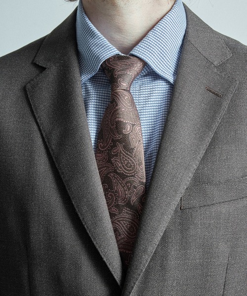 MEN'S BIGI（メンズビギ）の「【TIE YOUR TIE/タイユアタイ】ヴィンテージペイズリー柄ネクタイ（ネクタイ・メンズ・グレー/ターコイズブルー/ピンク・7）」の7枚目の写真