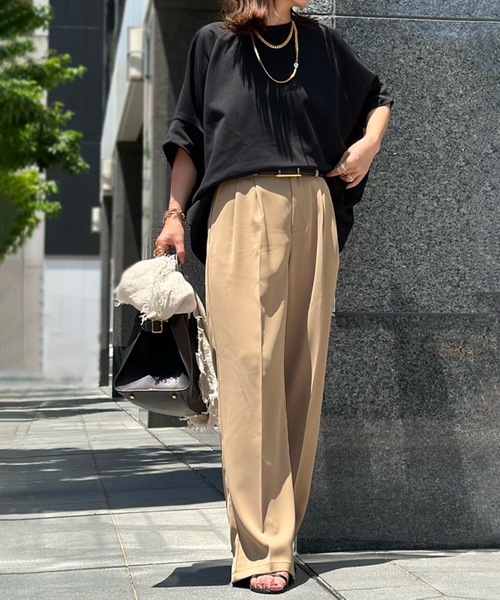 Emma Taylor(エマテイラー)の「ライトダンボールドロストヘムプルオーバー(Tシャツ/カットソー・レディース・ホワイト/ブラウン/ブラック/チャコールグレー・FREE)」の13枚目の写真