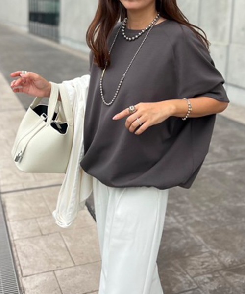 美品 nagonstans ライトダンボール アシンメドッキング プルオーバー ライトダンボールドロストヘムプルオーバー Emma Taylor│STYLEDOOR