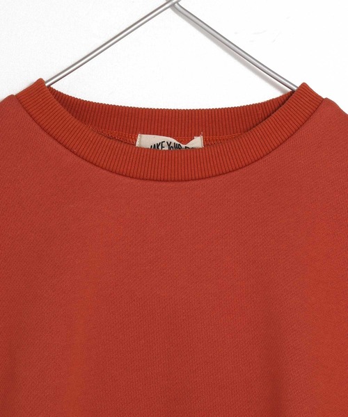 MAKE YOUR DAY（メイクユアデイ）の「ラクガキ袖刺繍裏毛トレーナー■80～140cm（スウェット・キッズ・アイボリー/グレー/オレンジ・140/130/120/110/100/90/80）」の17枚目の写真