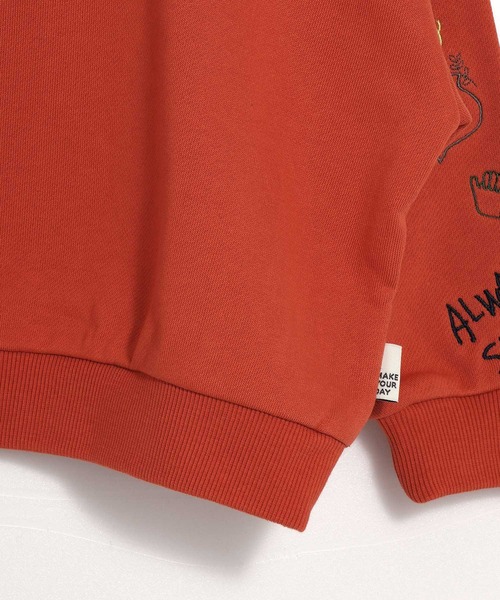 MAKE YOUR DAY（メイクユアデイ）の「ラクガキ袖刺繍裏毛トレーナー■80～140cm（スウェット・キッズ・アイボリー/グレー/オレンジ・140/130/120/110/100/90/80）」の18枚目の写真