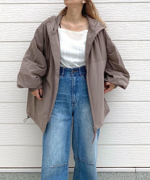 Q(キュー)の「アイスタッチ撥水ブルゾン(ブルゾン・レディース・ブラウン/アイボリー・MEDIUM)」の1枚目の写真