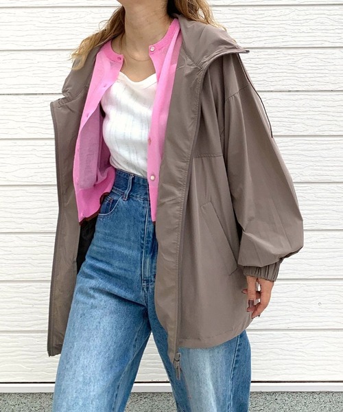 Q(キュー)の「アイスタッチ撥水ブルゾン(ブルゾン・レディース・ブラウン/アイボリー・MEDIUM)」の20枚目の写真