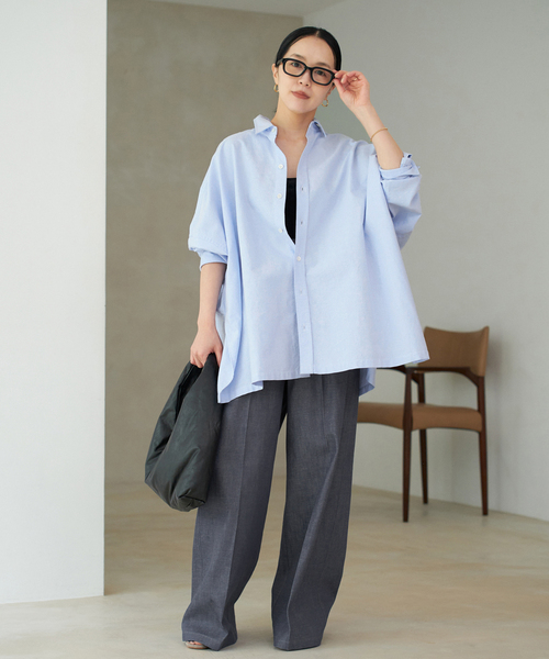 plageプラージュ ＊OX Poncho シャツ Light OX Poncho シャツ（シャツ/ブラウス）｜Plage（プラージュ）の