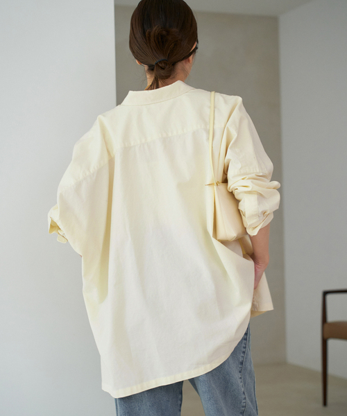 plage(プラージュ)の「Light OX Poncho シャツ(シャツ/ブラウス・レディース・サックスブルー/ホワイト/イエロー・FREE)」の13枚目の写真