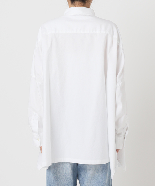 plage(プラージュ)の「Light OX Poncho シャツ(シャツ/ブラウス・レディース・サックスブルー/ホワイト/イエロー・FREE)」の4枚目の写真