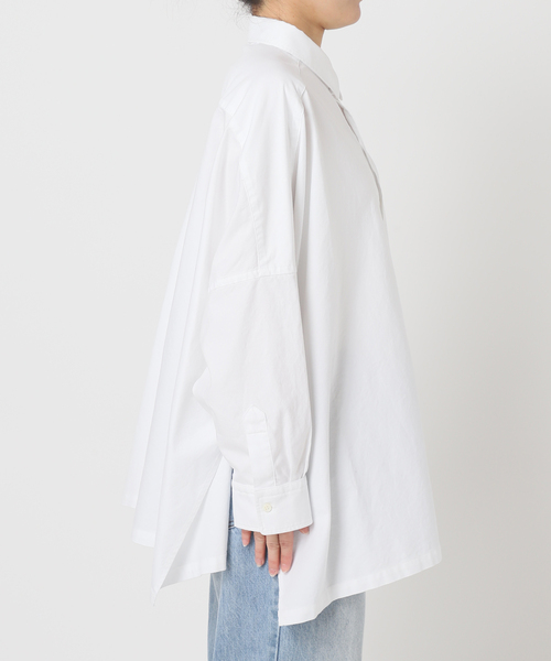 plage(プラージュ)の「Light OX Poncho シャツ(シャツ/ブラウス・レディース・サックスブルー/ホワイト/イエロー・FREE)」の5枚目の写真