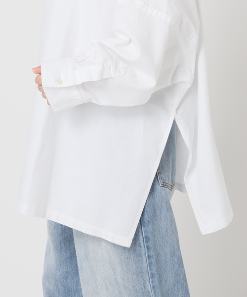 plage(プラージュ)の「Light OX Poncho シャツ(シャツ/ブラウス・レディース・サックスブルー/ホワイト/イエロー・FREE)」の7枚目の写真