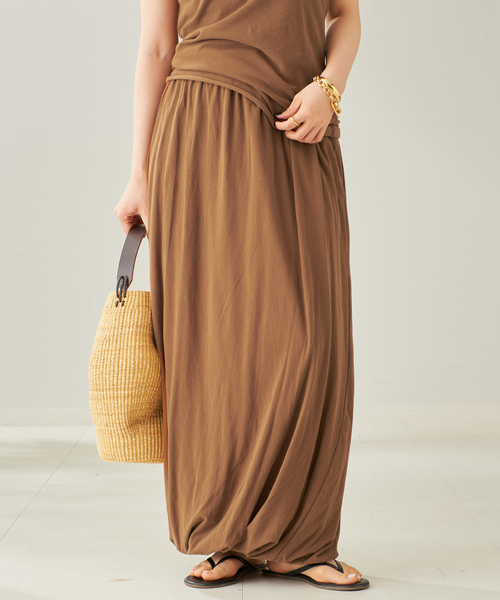 Plage 25SS JERSEY BALOON スカート キャメル M プラージュ Plage JERSEY BALOON スカート （キャメル