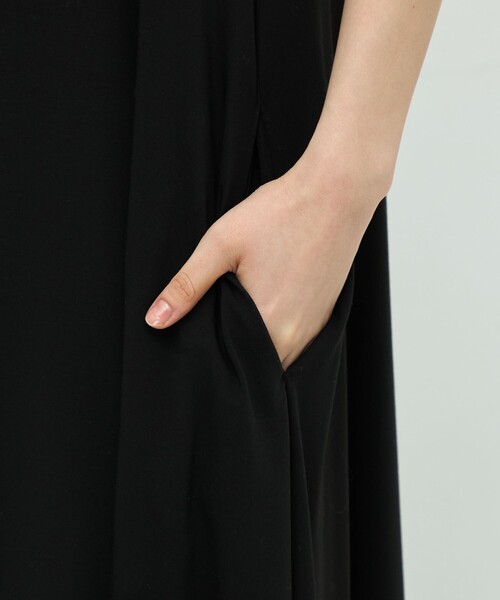 TOMORROWLAND .B（トゥモローランドビー）の「コットンテンセル ロングワンピース（ワンピース・レディース・チャコールグレー/レッド・FREE）」の9枚目の写真