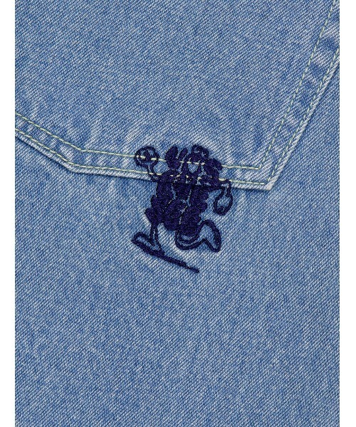 YESEYESEE(イエスアイシー)の「Basal 5 Pockets Denim Shorts(デニムパンツ・メンズ・ダークインディゴブルー/クリーム/ライトブルー・S/M/L/XL)」の13枚目の写真