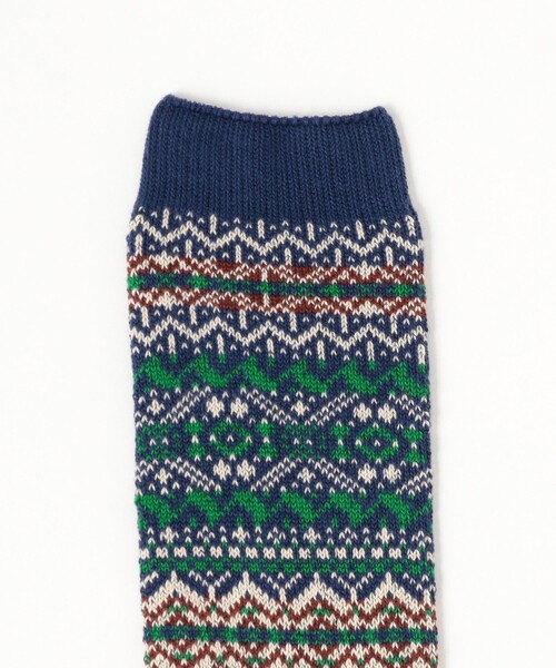 B:MING by BEAMS（ビーミングバイビームス）の「フェアアイル クルー ソックス（ソックス/靴下・メンズ・ネイビー/グレー/ナチュラル・ONE SIZE）」の4枚目の写真