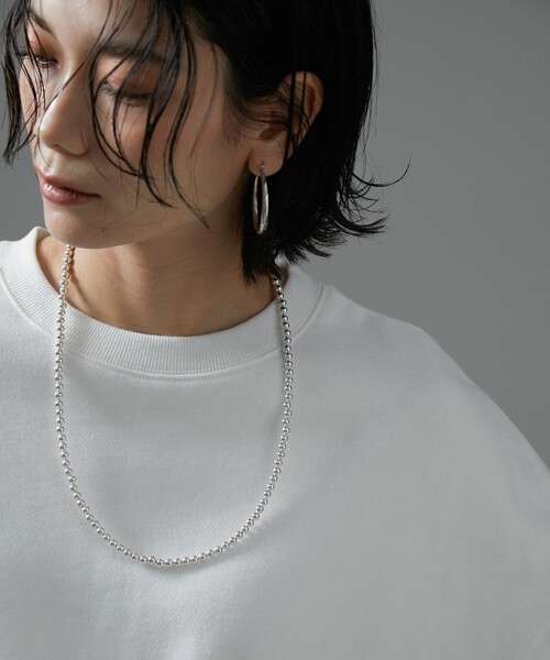 SALON adam et rope'(サロン アダム エ ロペ)の「【ERICKA NICOLAS BEGAY】ナバホパールネックレス5mm/60cm(ネックレス・レディース・シルバー・FREE)」の1枚目の写真