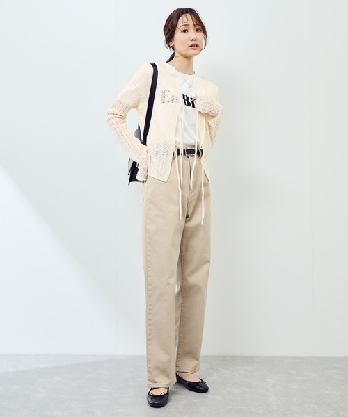 ROPE' PICNIC(ロペピクニック)の「レース編みメッシュニットカーディガン(カーディガン/ボレロ・レディース・ベージュ系その他/ダークブラウン/キナリ・FREE)」の6枚目の写真