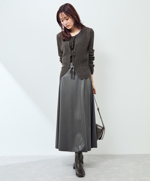 ROPE' PICNIC(ロペピクニック)の「レース編みメッシュニットカーディガン(カーディガン/ボレロ・レディース・ベージュ系その他/ダークブラウン/キナリ・FREE)」の13枚目の写真