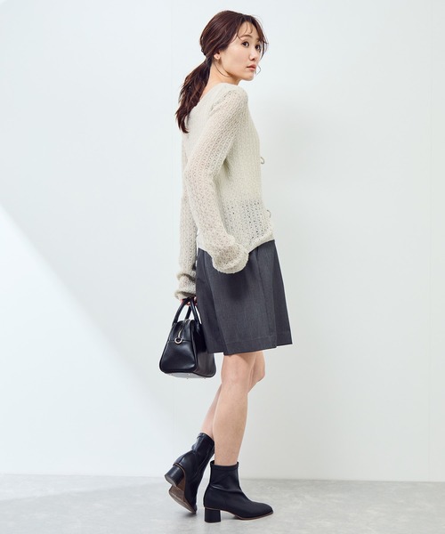 ROPE' PICNIC(ロペピクニック)の「レース編みメッシュニットカーディガン(カーディガン/ボレロ・レディース・ベージュ系その他/ダークブラウン/キナリ・FREE)」の21枚目の写真