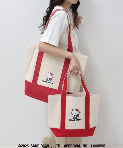 fredy emue（フレディエミュ）の「【HELLO KITTY meet FREDY emue】 プリントミディアムトートバッグ（トートバッグ・レディース・ブルー系その他/ホワイト系その他・FREE）」の3枚目の写真