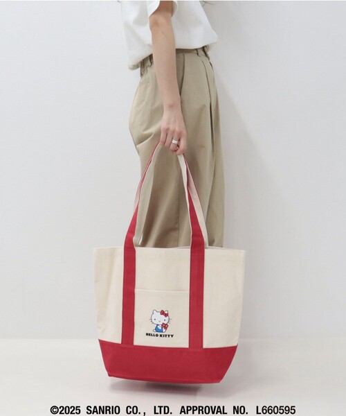 fredy emue（フレディエミュ）の「【HELLO KITTY meet FREDY emue】 プリントミディアムトートバッグ（トートバッグ・レディース・ブルー系その他/ホワイト系その他・FREE）」の6枚目の写真