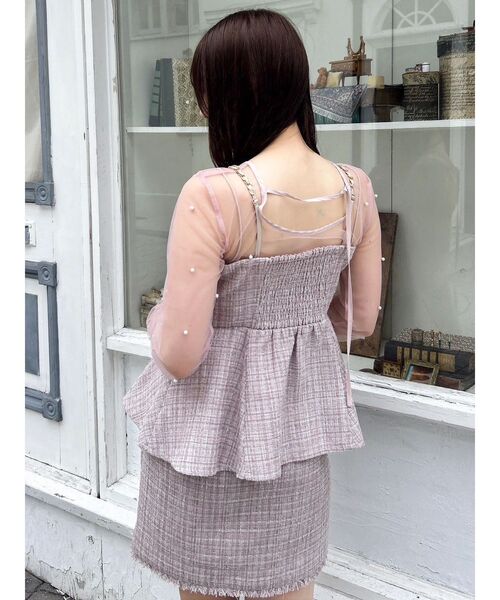 dazzlin（ダズリン）の「ツイードツイストビスチェ（タンクトップ・レディース・ピンク/アイボリー/ブラック・FREE）」の21枚目の写真