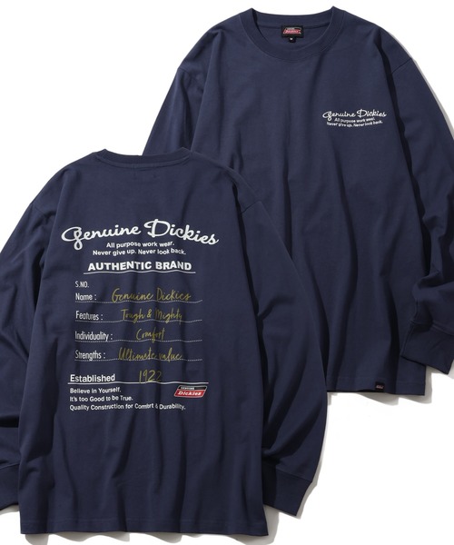 Dickies(ディッキーズ)の「【GENUINE DICKIES/ジェニュインディッキーズ】アートワークデザイン ロングスリーブTシャツ(Tシャツ/カットソー・メンズ・ダークブルー/ブラック/ホワイト/アッシュグレー・XL/M/L)」の4枚目の写真