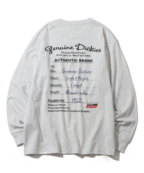 Dickies(ディッキーズ)の「【GENUINE DICKIES/ジェニュインディッキーズ】アートワークデザイン ロングスリーブTシャツ(Tシャツ/カットソー・メンズ・ダークブルー/ブラック/ホワイト/アッシュグレー・XL/M/L)」の9枚目の写真