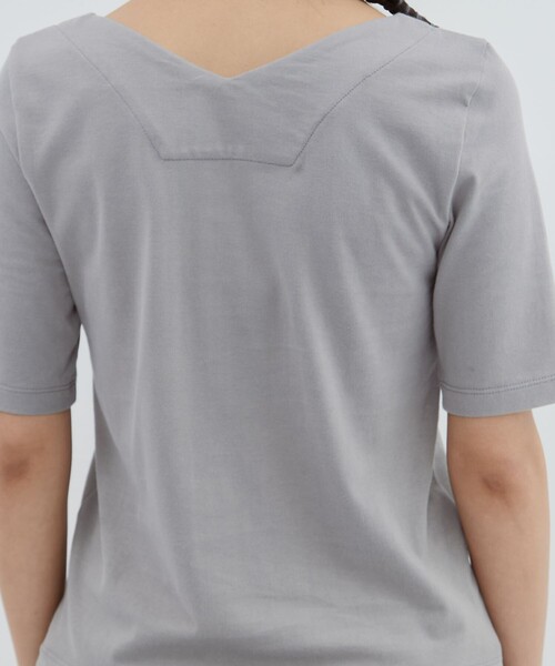 YOHEI OHNO（ヨウヘイオオノ）の「【YOHEI OHNO/ヨウヘイオオノ】《STUDIOUS別注》Stomacher Tshirt/カットソー/Tシャツ（Tシャツ/カットソー・レディース・ブラック/グレー・36）」の6枚目の写真