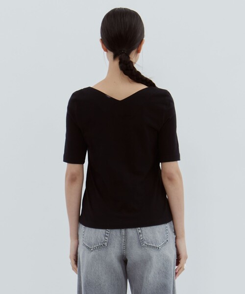 YOHEI OHNO（ヨウヘイオオノ）の「【YOHEI OHNO/ヨウヘイオオノ】《STUDIOUS別注》Stomacher Tshirt/カットソー/Tシャツ（Tシャツ/カットソー・レディース・ブラック/グレー・36）」の16枚目の写真