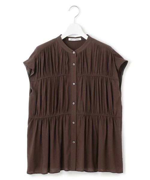 23区（ニジュウサンク）の「【接触冷感/WEB&一部店舗限定】レーヨンスパローン ティアード ブラウス（シャツ/ブラウス・レディース・ダークブラウン系/黄土色系/ブラック系/アイボリー系・38）」の17枚目の写真