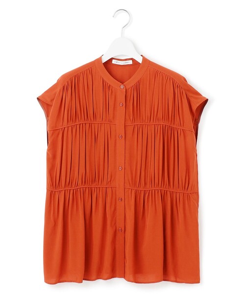 23区（ニジュウサンク）の「【接触冷感/WEB&一部店舗限定】レーヨンスパローン ティアード ブラウス（シャツ/ブラウス・レディース・ダークブラウン系/黄土色系/ブラック系/アイボリー系・38）」の19枚目の写真