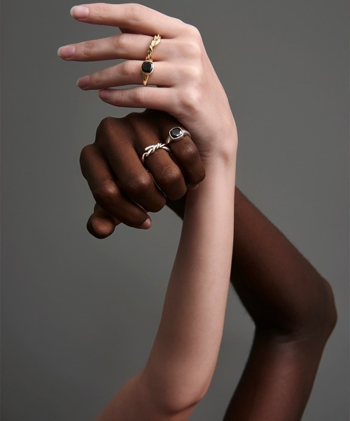 限定値下Fauvirame Black Spinel Square Ring9号 Black Spinel Square Ring（リング）｜Fauvirame（フォーヴィ