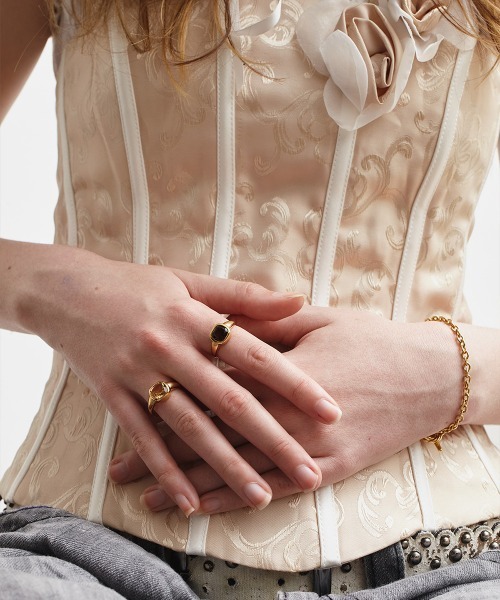 Black Spinel Square Ring（ネックレス）｜Fauvirame（フォー