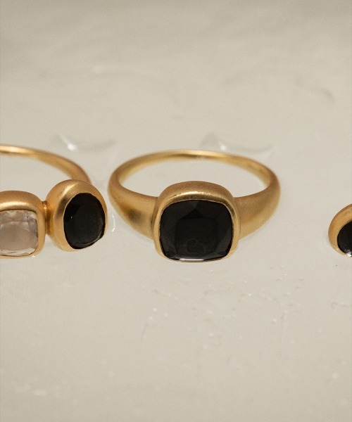 Black Spinel Square Ring（ネックレス）｜Fauvirame（フォー
