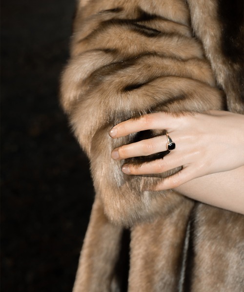 Black Spinel Square Ring（リング）｜Fauvirame（フォーヴィ
