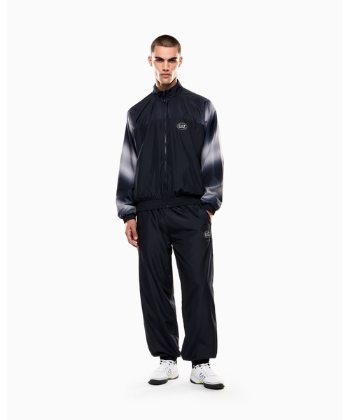 EMPORIO ARMANI EA7(エンポリオアルマーニイーエーセブン)の「【エンポリオ アルマーニ EA7】Tennis Pro トラックスーツ VENTUS7テクニカルファブリック プリント(セットアップ・メンズ・ネイビー/ブルーグリーン・X-SMALL/X-LARGE/SMALL/MEDIUM/LARGE)」の1枚目の写真
