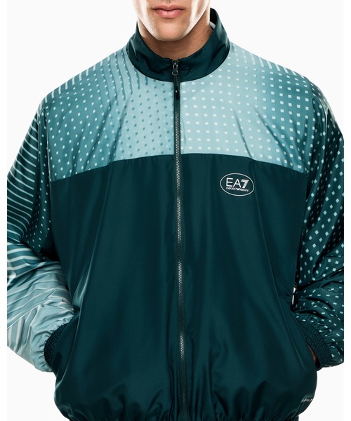 EMPORIO ARMANI EA7(エンポリオアルマーニイーエーセブン)の「【エンポリオ アルマーニ EA7】Tennis Pro トラックスーツ VENTUS7テクニカルファブリック プリント(セットアップ・メンズ・ネイビー/ブルーグリーン・X-SMALL/X-LARGE/SMALL/MEDIUM/LARGE)」の9枚目の写真