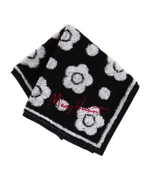 MARY QUANT（マリークワント）の「MARY QUANT タオル S <デイジー＆ドット>（ハンカチ/ハンドタオル・レディース・ベージュ/ブラック・FREE）」の2枚目の写真