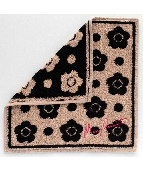 MARY QUANT（マリークワント）の「MARY QUANT タオル S <デイジー＆ドット>（ハンカチ/ハンドタオル・レディース・ベージュ/ブラック・FREE）」の3枚目の写真