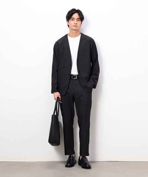 COMME CA ISM（コムサイズム）の「【セットアップ対応】デニムライクストレッチ テーパードパンツ（その他パンツ・メンズ・ブラック/ネイビー・MEDIUM/SMALL/LARGE）」の4枚目の写真