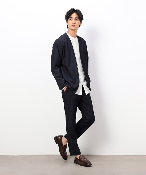 COMME CA ISM（コムサイズム）の「【セットアップ対応】デニムライクストレッチ テーパードパンツ（その他パンツ・メンズ・ブラック/ネイビー・MEDIUM/SMALL/LARGE）」の7枚目の写真