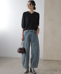 組曲（クミキョク）の「ライトデニムカーブパンツ（デニムパンツ）」